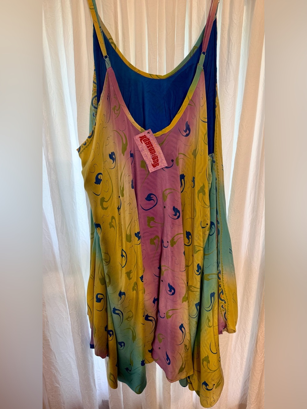 KANTHA BAE SILK Moonchild Mini Dress Reversible Free Size NWT - Picture 4 of 6